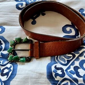 Express Genuine Stone & Leather Belt